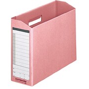ダンボックス 〈再生紙段ボール製〉 A4ジャストフィットタイプ ピンク FL-021BF