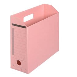 ボックスファイル 〈古紙パルプ配合率95％再生紙〉 ピンク A4-E FL-051BF