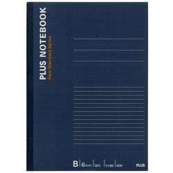 PLUS NOTEBOOK（ノートブック） セミB5 B罫6mm 30枚 ネイビー NO-003BS