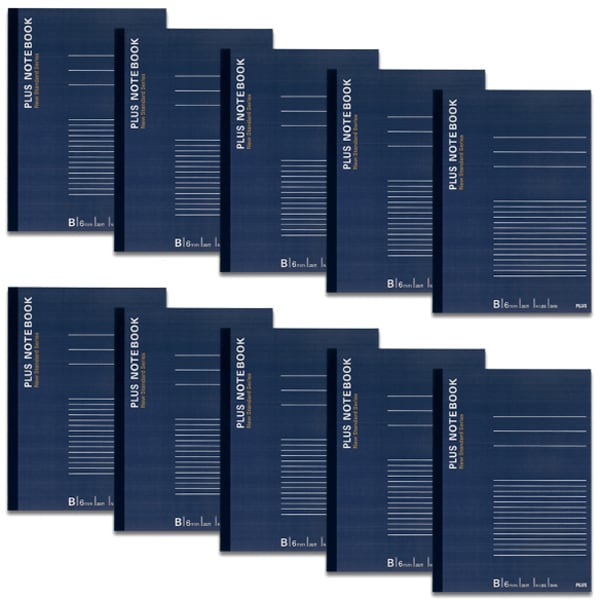 パックノート PLUS NOTEBOOK（ノートブック） セミB5 B罫6mm 30枚 ネイビー 10冊パック NO-003BS-10P