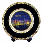 皿6インチ 金クサラシ レインボーブリッジ