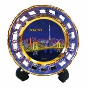 彫金 3.5インチ透かし皿BL レインボーブリッジ