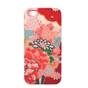 2601-004 [iPhone5 cover 綸子 赤]