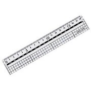 方眼直線定規 18cm 黒 SN-532-D
