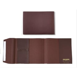 皮革調ブックカバー No11 上製本A5 茶 32412