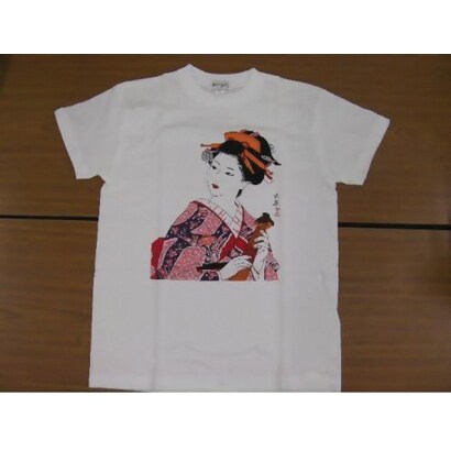 Tシャツ白 19 舞妓 ピンク S