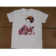 Tシャツ白 19 舞妓 ピンク L