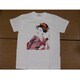 Tシャツ白 19 舞妓 ピンク LL