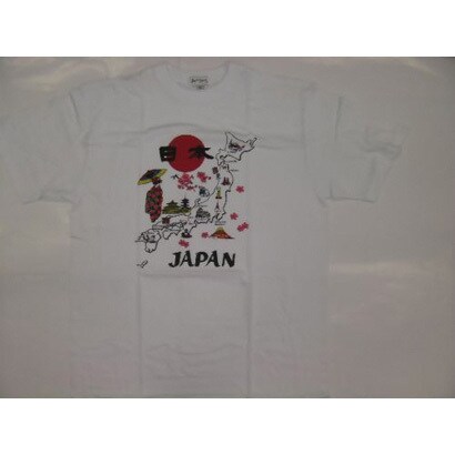 Tシャツ白 21 地図舞妓 M