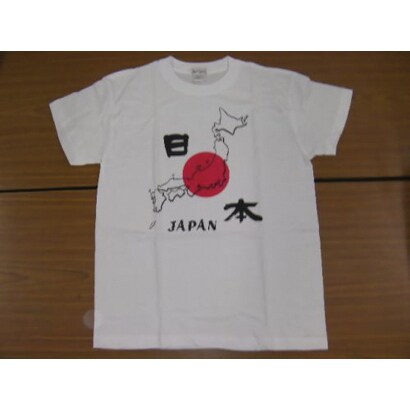 Tシャツ白 41 地図日本 M