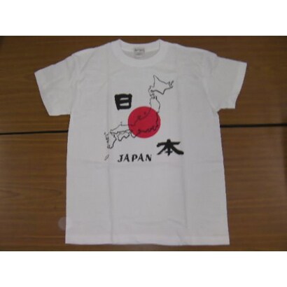 Tシャツ白 41 地図日本 L