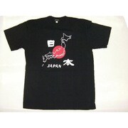 Tシャツ黒 42 地図日本 S