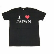 Tシャツ黒 162 I LOVE JAPAN  S