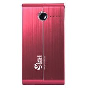 アルミボディーモバイルバッテリー GEAR 5200mAh ワインレッド MS-13-RE