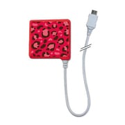 AC充電器MicroUSBコード有リ キュートキュー ヒョウ柄