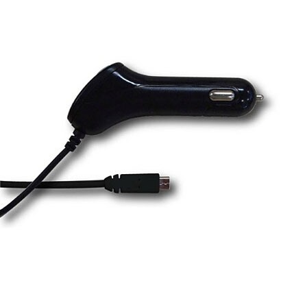 USB出力搭載DC充電器micro BK DC-02BK