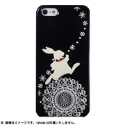 5iP01 [Hotsuma iPhone SE/5s/5用ケース 黒 ウサギシロレース]