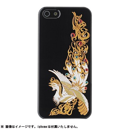 5iP03 [Hotsuma iPhone SE/5s/5用ケース 黒 鳳凰金]