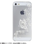 5iP09 [Hotsuma iPhone SE/5s/5用ケース クリア 蝶横レース白]