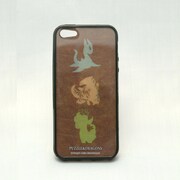 パズル&ドラゴンズ iPhone5用 キャラクター3Dジャケット 御三家 黒 シート2枚付