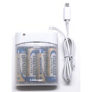 iPhone5用電池充電器 ホワイト 単三4本使用 LIP-04LBAW
