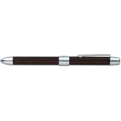 革巻き複合筆記具 REFINO-l（レフィーノ・エル） 2色（黒・赤）油性ボールペン 0.7mm＋シャープペンシル 0.5mm ダークブラウン 16-0319-282