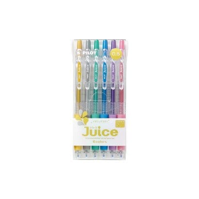 ゲルボールペン ジュース 0.5mm メタリック6色セット LJU-60EF-6CM
