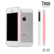 IPHONE5 RocheTimaoバンパー ホワイト-ピンク