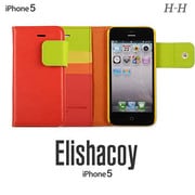 IPHONE5 Elishacoyウォレット ツートンscarlet [iPhone5カバー]