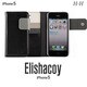 IPHONE5 Elishacoy wallet ツートンブラック [iPhone5カバー]