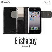 IPHONE5 Elishacoy wallet ツートンブラック [iPhone5カバー]