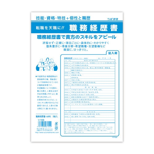 職務経歴書 A4 リ155