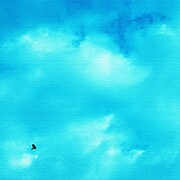 pho-0050 [壁掛けインテリアにファブリックパネル 青空]