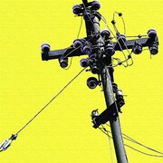 電柱モチーフのインテリアパネル pop-0028