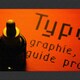 オレンジカラー、タイポグラフのインテリアパネル typ-0009