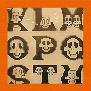 タイポグラフのポップなファブリックパネル typ-0013