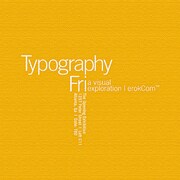 タイポグラフの黄色アートパネル typ-0019