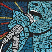 ロックなタイポグラフのアートパネル typ-0020