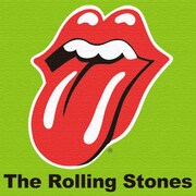 RollingStones(ローリング・ストーンズ)のファブリックパネル unv-0013-grn