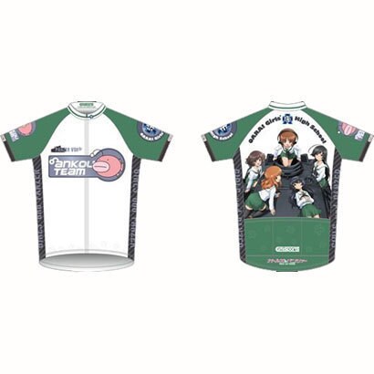 ガールズ＆パンツァー あんこうチーム サイクルジャージ eins 半袖 XL