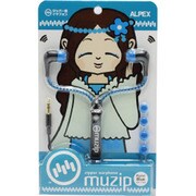 ZIPPER CORD EARPHONES 118（ジッパーコードイヤフォン118） パステルブルー AHP-118PB