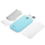 抗菌シリコンケースセット ブルー Galaxy S4用 TR-SCGXS4-BLJ