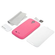 抗菌シリコンケースセット ピンク Galaxy S4用 TR-SCGXS4-PKJ