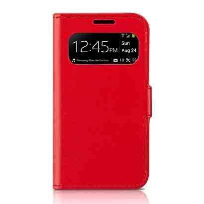 フリップノートスタイルケース レッド Galaxy S4用 TR-FNGXS4-RD