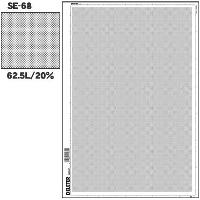 スクリーントーン デリータースクリーン アミ点 62.5L 20％ SE-68