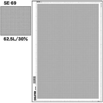 スクリーントーン デリータースクリーン アミ点 62.5L 30％ SE-69