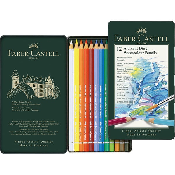 水彩色鉛筆 12色セット 六角軸 117512 Castell 8201 アルブレヒト デューラー