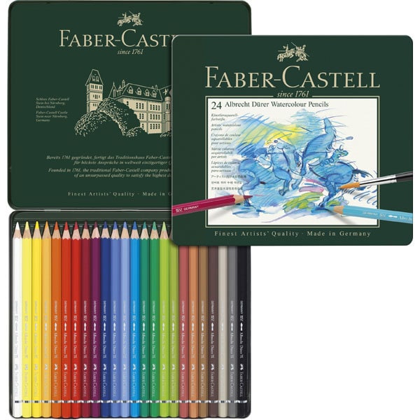 水彩色鉛筆 24色セット 六角軸 117524 Castell 8202 アルブレヒト デューラー