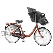 子供乗せ自転車 ふらっか~ずプリミヤ 3人乗り対応 前22/後26型 内装3段変速 アンバーオレンジ゛ FRDXP263H