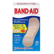 J&J バンドエイド 肌色 ワイド 20枚 [低アレルギー性粘着剤使用絆創膏]